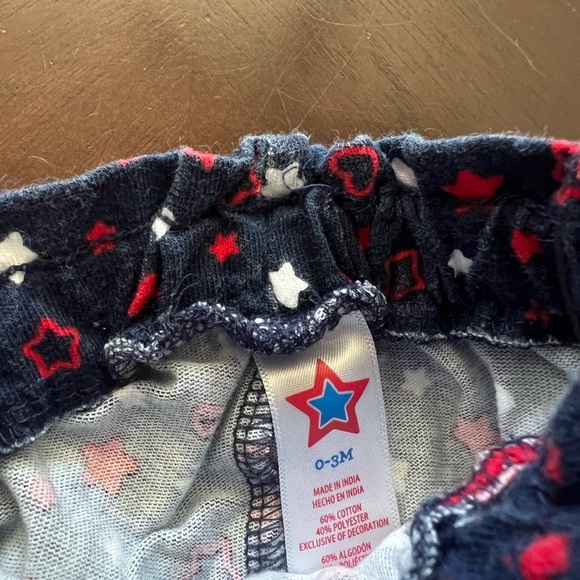 Blue and Red Polka Dot Paper Bag Shorts - Picture 3 of 4